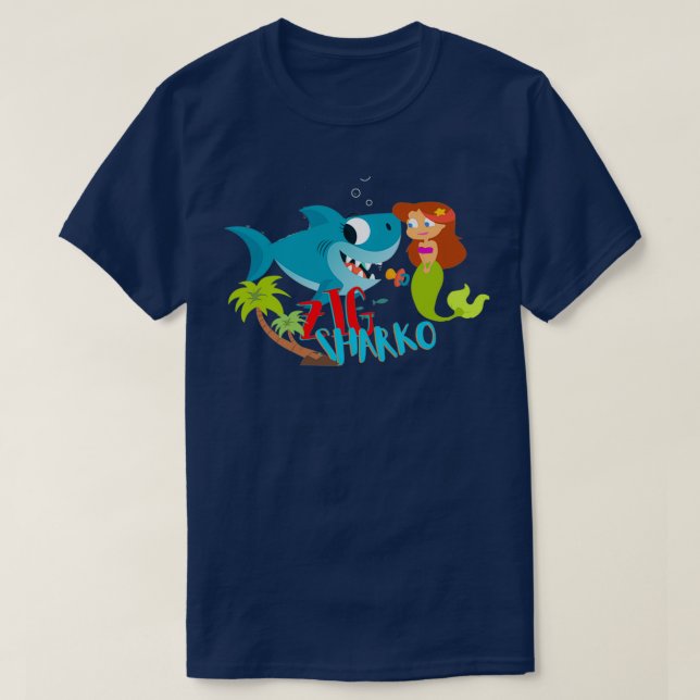 ZIG- och SHARKO-spel T Shirt (Design framsida)