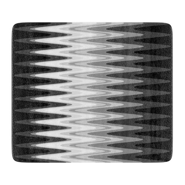 Zig Zag Black White Grått Mönster (Framsidan)