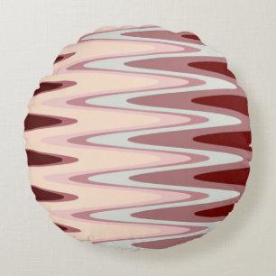 Zig Zag Burgundy Red Grått Mönster Dekorativ kudde