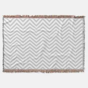 Zig Zag Grått och White Mönster Mysfilt