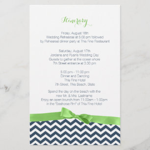 Zig Zag Lime och Blue Itinerary
