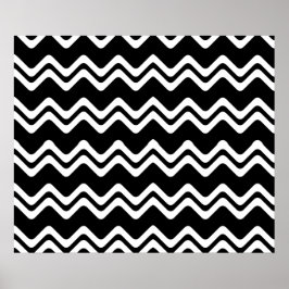 Zig Zag Mönster med dubbla Färgader Poster