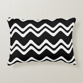 Zig Zag Mönster med dubbla Färgader Prydnadskudde