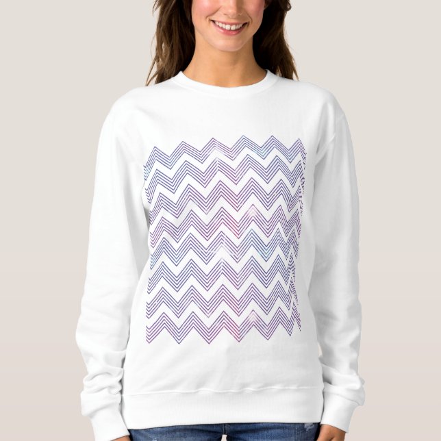 Zig Zag Mönster T Shirt (Framsida)