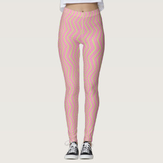 Zig Zag Rosa Kärlek Leggings
