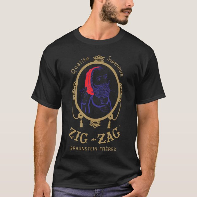 Zig Zag rullpapper roliga T Shirt (Framsida)