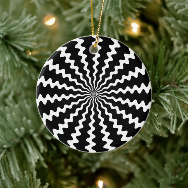 Zig Zag Spiral Disk Ornament (Träd)
