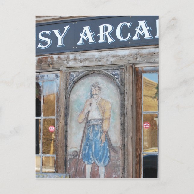 Zigenararkad Nevada City Spökstad Montana Vykort (Framsida)