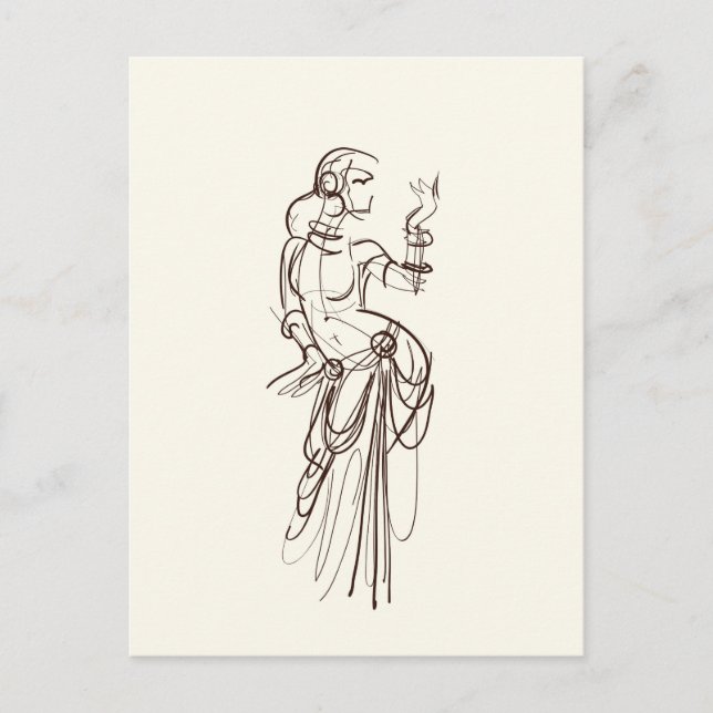 zigenardansare för stamfusion vykort (Framsida)