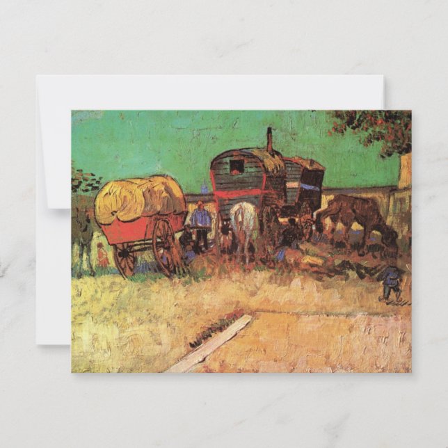 Zigenare med husvagnar av Vincent van Gogh (Framsida)