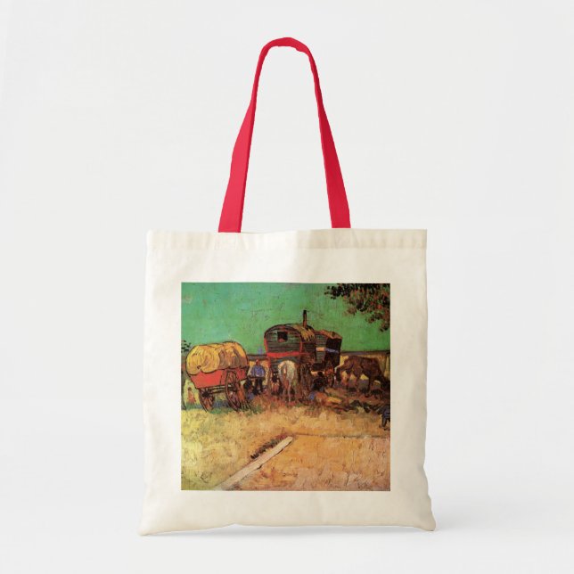 Zigenare med husvagnar av Vincent van Gogh Tygkasse (Framsidan)