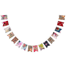 Zigenaren bohostil, många färgar och planlägger vimplar