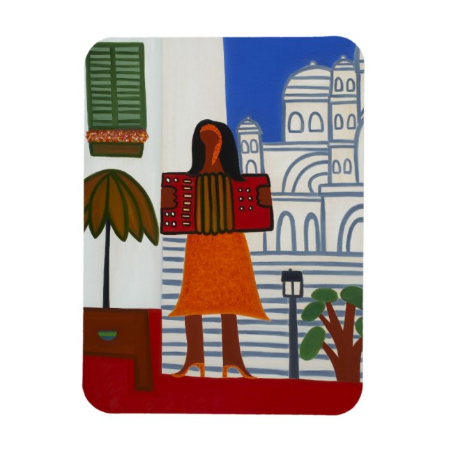 Zigenarflickan i Sacre Coeur 2006 Magnet (Vertikal)