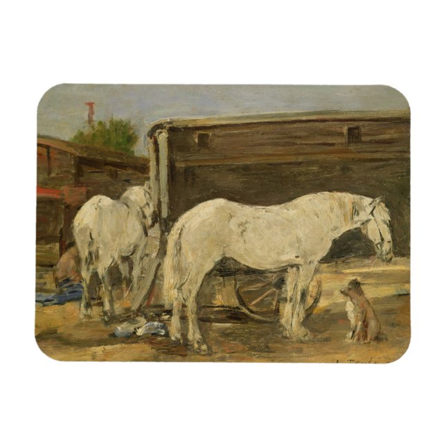 Zigenarhästar, c.1885-90 (olja på kanvas) magnet (Horisontell)