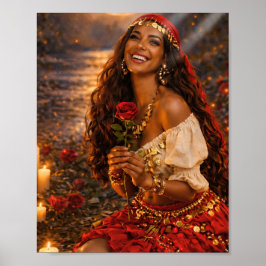 zigenarkonst || röd gitana-affisch 🌹 poster