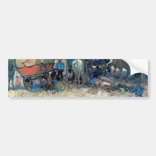 Zigenarläger med häst och vagn - Vincent van Gogh Bildekal
