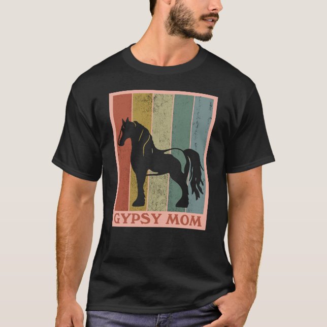 Zigenarmamma Zigenarvanner-häst T Shirt (Framsida)