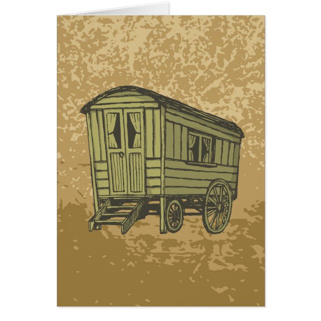 Zigenarvagn Hälsningskort (Framsidan)