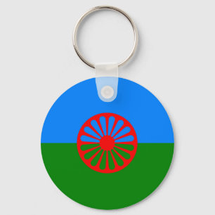 Zigensk flagga nyckelring
