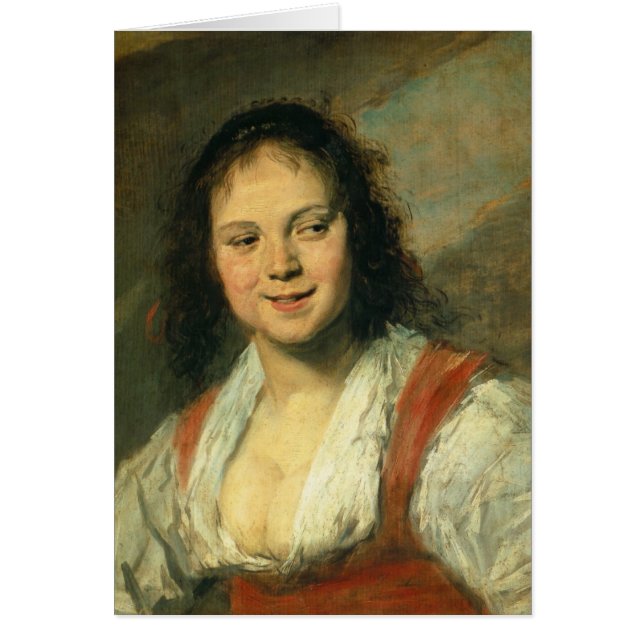 Zigensk flicka hälsningskort (Framsidan)