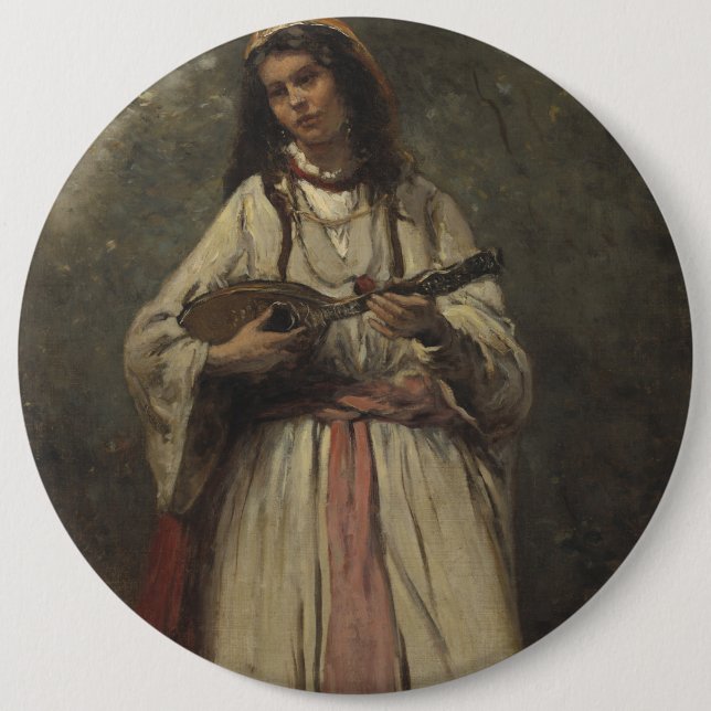 Zigensk flicka med mandolinen knapp (Framsida)