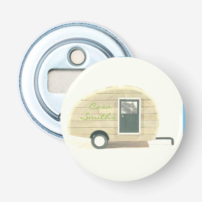 zigensk husvagn Thunder_Cove för mycket liten Flasköppnare (Framsidan)