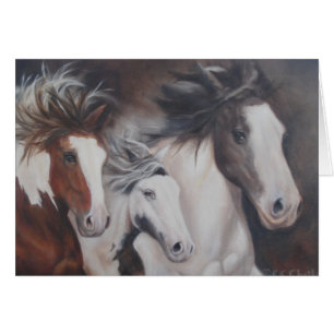 Zigensk springa hälsningskort