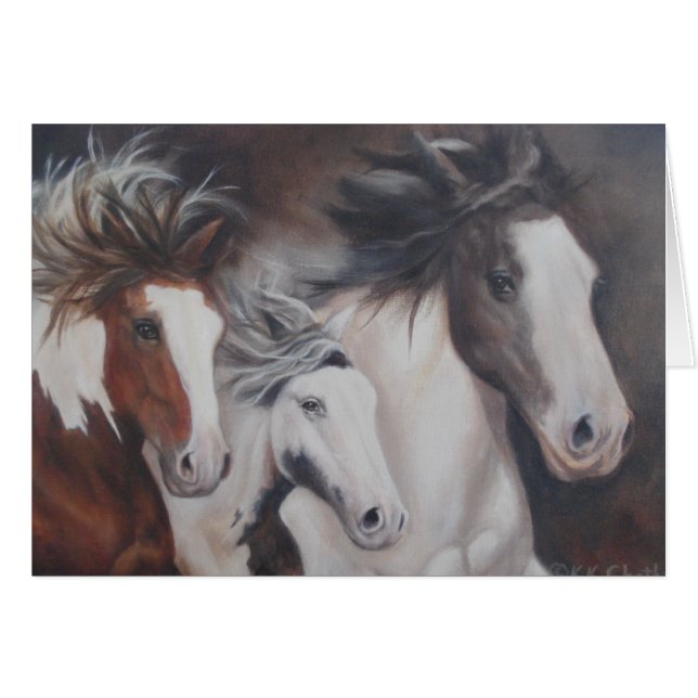 Zigensk springa hälsningskort (Framsidan Horizontal)