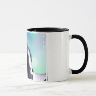 Zigensk Vanner häst 11 uns. Svart-/vitkaffemugg Mugg