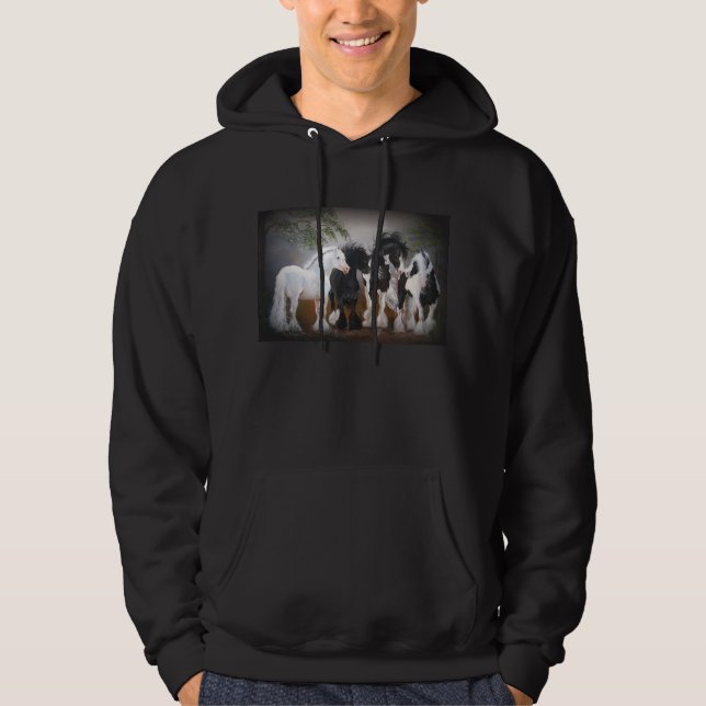 Zigensk Vanner Hooded tröja Sweatshirt (Framsida)