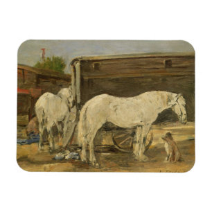 Zigenska hästar, c.1885-90 (olja på kanfas) magnet