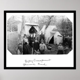 Zigenskt läger i Bethesda, MD 1888 Poster