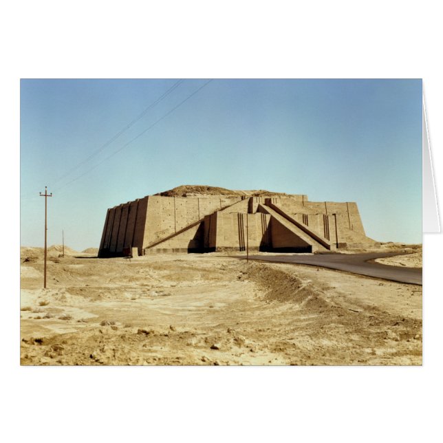 Ziggurats fasad i norra östran, c.2100 BC Hälsningskort (Framsidan Horizontal)