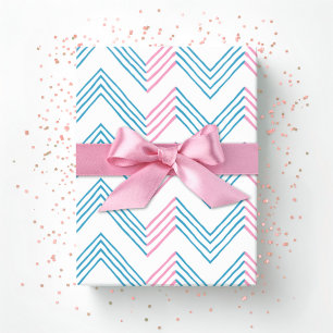 Ziggy Chevron i rosa och akvatint Presentpapper