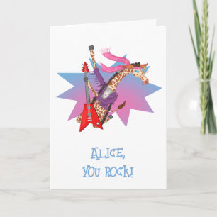 Ziggy Giraffe 'You Sten' födelsedagskort Kort