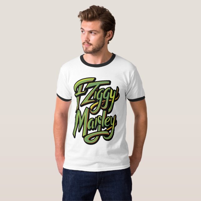 Ziggy Marley Officiell Grönt T-Shirt (Hel framsida)