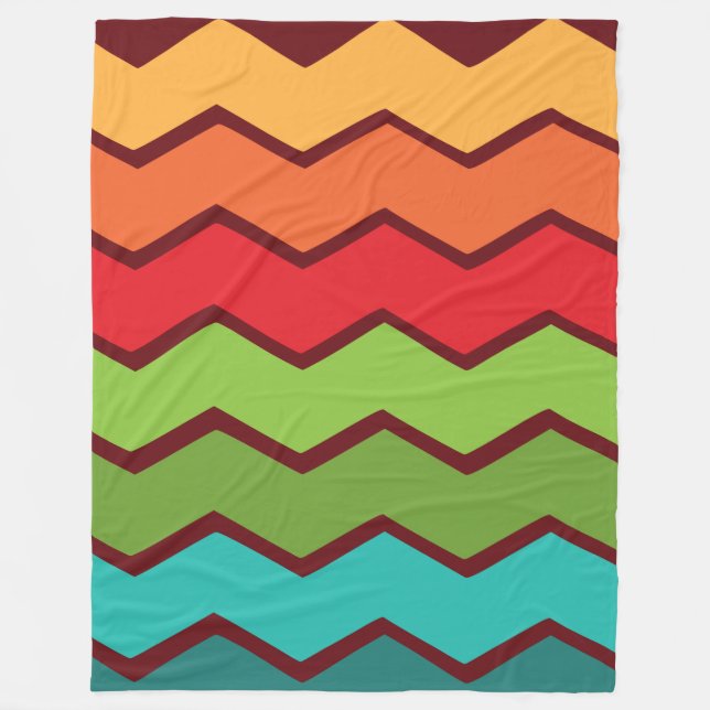 Zigzag 1970-talet fleecefilt (Framsidan)