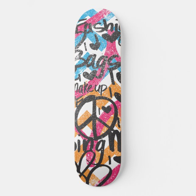 ZigZag Aqua-Orange Skateboard Bräda 21,5 Cm (Framsida)