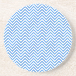 Zigzag Blue Chevron Mönster Underlägg Sandsten