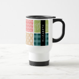 Zigzag, Chevron, Gingham, Polka dots, ditt namn Resemugg