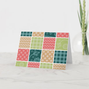 Zigzag, Chevron, Gingham, Polka dots, Patchwork Kort