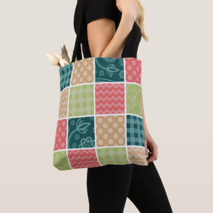 Zigzag, Chevron, Gingham, Polka dots, Patchwork Tygkasse