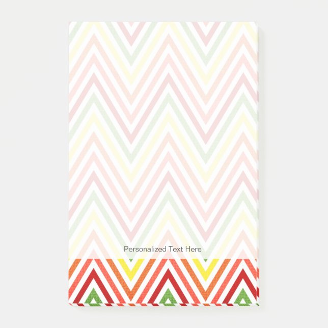 Zigzag Chevron Mönster Post-it Block (Framsida)
