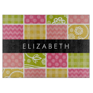 Zigzag, Chevron, Polka dots, Gingham, ditt namn