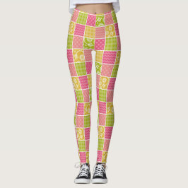 Zigzag, Chevron, Polka dots, Gingham, Patchwork Leggings
