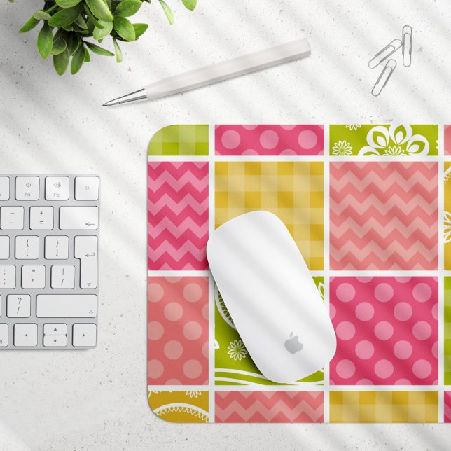 Zigzag, Chevron, Polka dots, Gingham, Patchwork Musmatta (Skapare uppladdad)