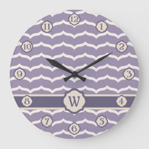 Zigzag Clock, färglös Stor Klocka