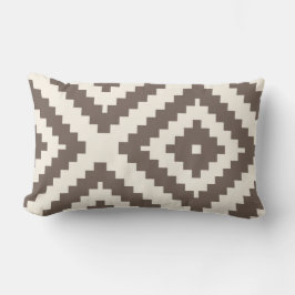 Zigzag Geometric Mönster Taupe Brown Lumbarkudde