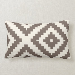 Zigzag Geometric Mönster Taupe Brown Lumbarkudde