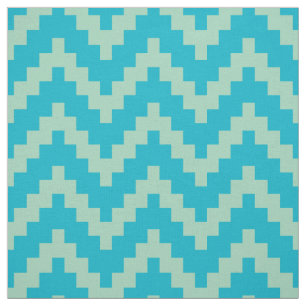 Zigzag Ikat och Anpassningsbar Blue Background, Mi Tyg